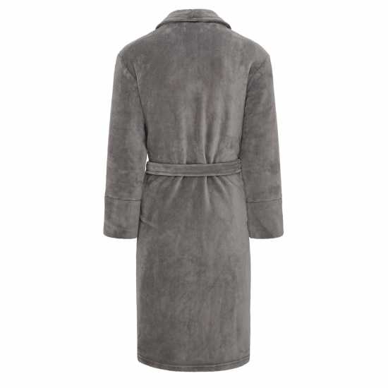 Dkny Mens Fleece Robe Trash Pandas Charcoal 