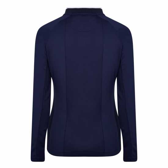 Castore Long Sleeve Polo Top Womens Морско синьо/Бяло Castore Long Sleeve Polo Top Womens Морско синьо/Бяло