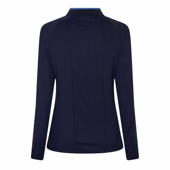 Castore Long Sleeve Polo Top Womens Морско синьо/синьо Castore Long Sleeve Polo Top Womens Морско синьо/синьо