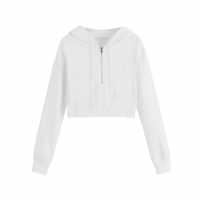Miso Women's Cropped Hoodie White 