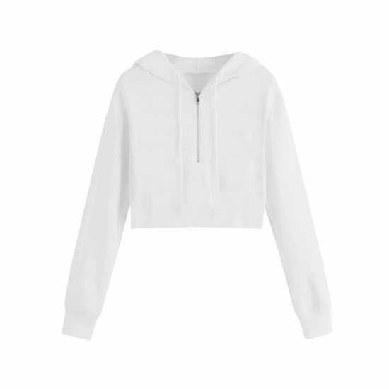 Miso Women's Cropped Hoodie White 