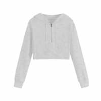 Miso Women's Cropped Hoodie Grey 