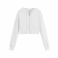Miso Women's Cropped Hoodie White 