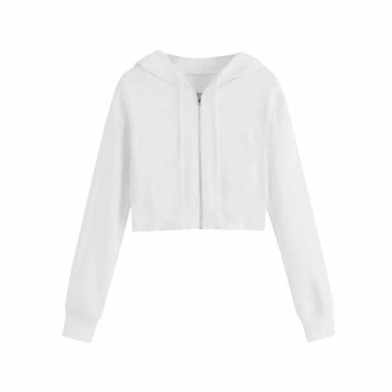 Miso Women's Cropped Hoodie White 