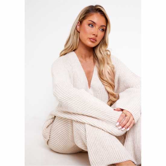 Плетена Жилетка Me Chunky Knit Cardigan & Trouser Set Womens Плетена Жилетка Me Chunky Knit Cardigan & Trouser Set Womens