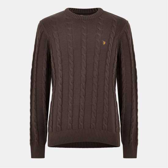 Блуза С Обло Деколте Mendon Cable Crew Neck Jumper Блуза С Обло Деколте Mendon Cable Crew Neck Jumper