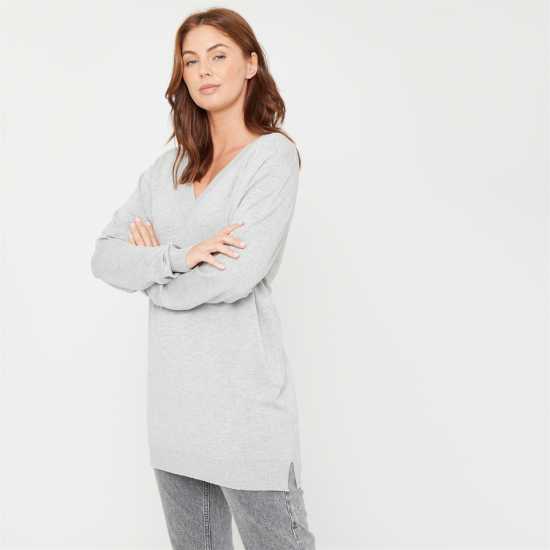 Дамски пуловери и жилетки Be You You St V Nck Jmp Ld09 Сиво Be You You St V Nck Jmp Ld09 Сиво Дамски пуловери и жилетки