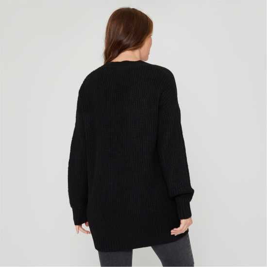 Дамски пуловери и жилетки Be You You Cosy V Neck Stretch Jumper Ld00 ЧЕРЕН Be You You Cosy V Neck Stretch Jumper Ld00 ЧЕРЕН Дамски пуловери и жилетки