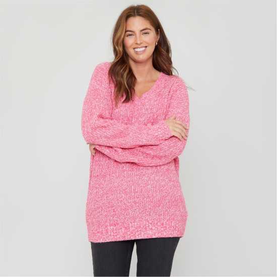 Дамски пуловери и жилетки Be You You Cosy V Neck Stretch Jumper Ld00 РОЗОВО Be You You Cosy V Neck Stretch Jumper Ld00 РОЗОВО Дамски пуловери и жилетки