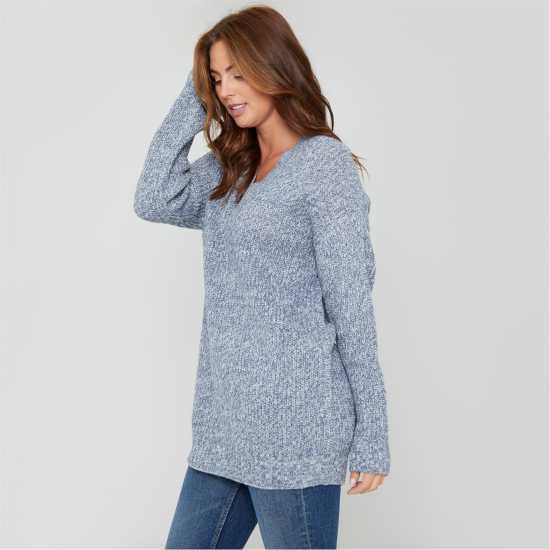 Дамски пуловери и жилетки Be You You Cosy V Neck Stretch Jumper Ld00 ТИЙЛ Be You You Cosy V Neck Stretch Jumper Ld00 ТИЙЛ Дамски пуловери и жилетки