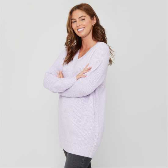 Дамски пуловери и жилетки Be You You Cosy V Neck Stretch Jumper Ld00 ЛИЛАВО Be You You Cosy V Neck Stretch Jumper Ld00 ЛИЛАВО Дамски пуловери и жилетки
