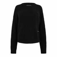 Jack Wills Wide Neck Jumper Черно Дамски пуловери и жилетки