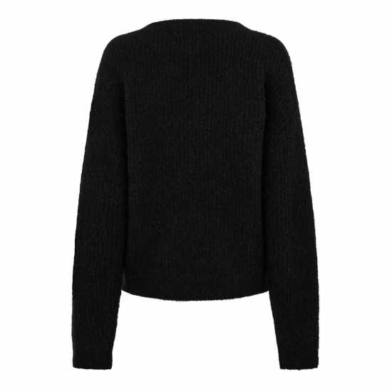 Jack Wills Wide Neck Jumper Черно Дамски пуловери и жилетки
