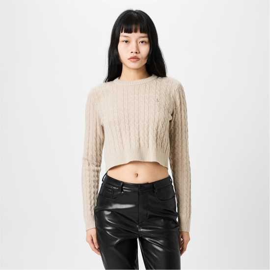 Jack Wills Crop Tinsbury Jumper  Дамски пуловери и жилетки