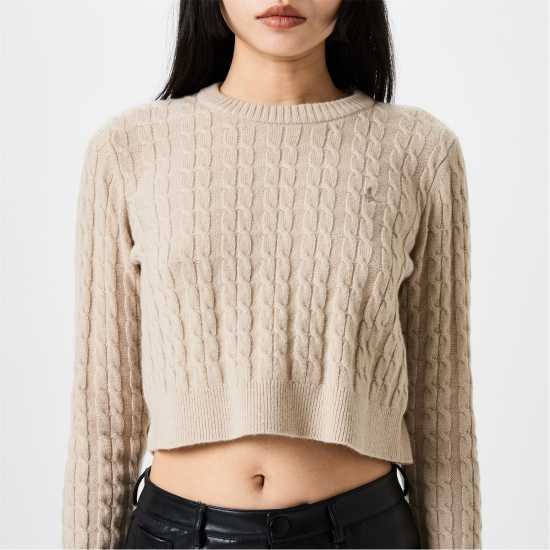 Jack Wills Crop Tinsbury Jumper  Дамски пуловери и жилетки