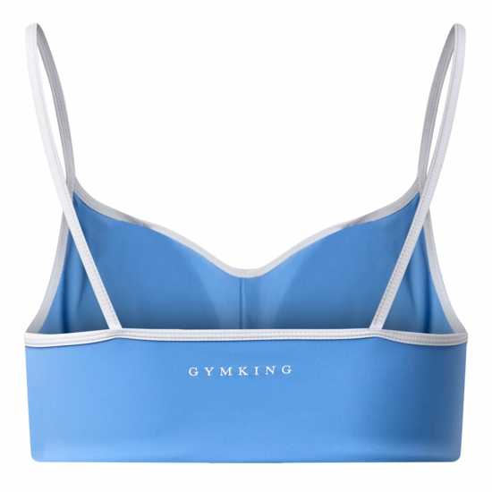Gym King Gym King 365 Contrast Bra - Blue Cotton Gym King Gym King 365 Contrast Bra - Blue Cotton