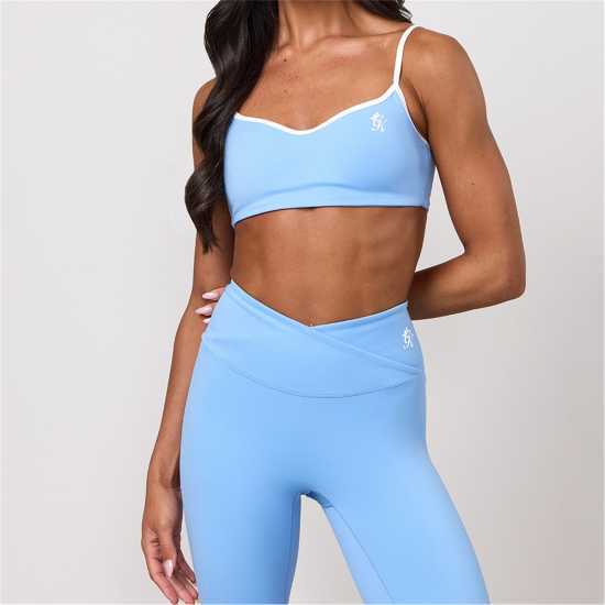 Gym King Gym King 365 Contrast Bra - Blue Cotton Gym King Gym King 365 Contrast Bra - Blue Cotton