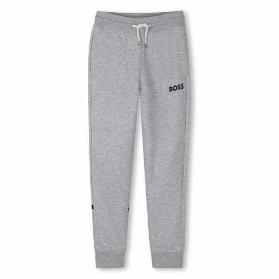 Boss Kids' Closed Hem Fleece Joggers Сиво Boss Kids' Closed Hem Fleece Joggers Сиво