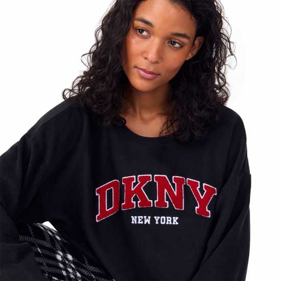 Dkny Crew Pjset Ld54 Black Check Dkny Crew Pjset Ld54 Black Check