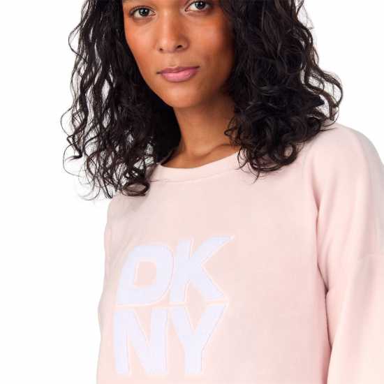 Dkny Crew Pjset Ld54 Pink Letters Dkny Crew Pjset Ld54 Pink Letters