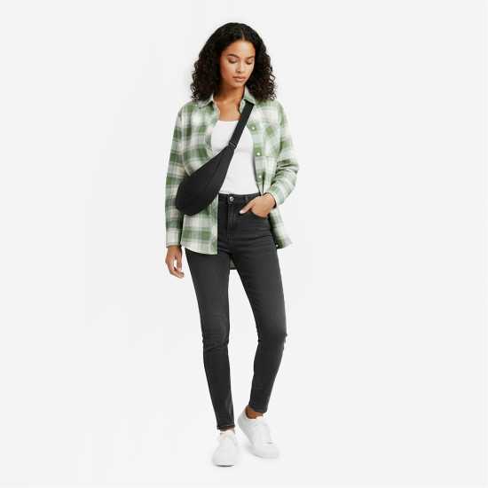 Jack Wills Women's Jw Flannel Long-Sleeve Patterned Shirt Ледено зелено Jack Wills Women's Jw Flannel Long-Sleeve Patterned Shirt Ледено зелено
