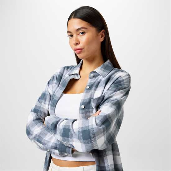 Дамски ризи и тениски Фланелена Риза Jack Wills Flannel Shirt Буря Фланелена Риза Jack Wills Flannel Shirt Буря Дамски ризи и тениски