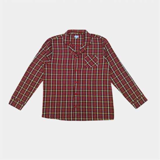 Linea Mens Button Up Flannel Pyjama Set  