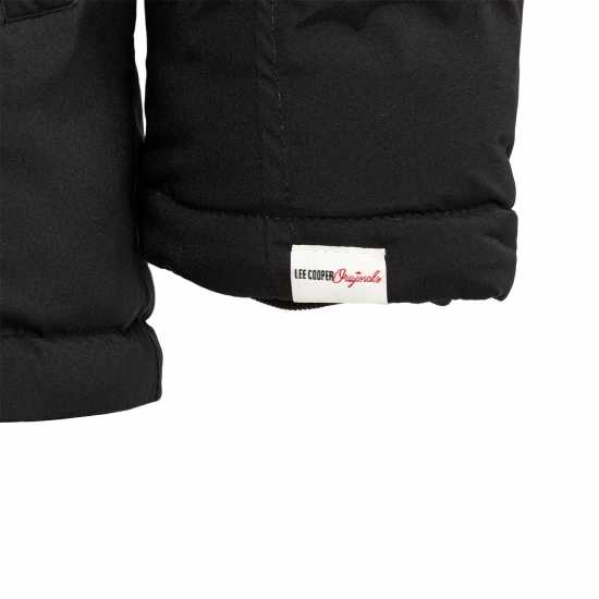 Lee Cooper Men's Quilted Padded Puffer Jacket Черно Lee Cooper Men's Quilted Padded Puffer Jacket Черно