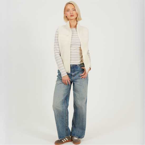 Brave Soul Bs Womens Full Zip Fleece Gilet With Pocket Detail Brave Soul Bs Womens Full Zip Fleece Gilet With Pocket Detail