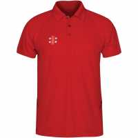 Gray Nicolls Блуза С Яка Men's Matrix Cricket Polo Shirt Червено 