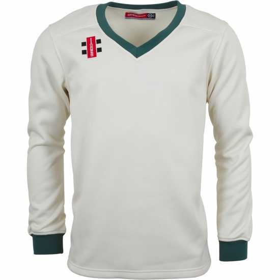 Gray Nicolls Unisex Kids' Cricket Jumper Кремаво/Зелено 