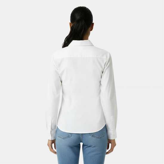 Jack Wills Women's Classic Twill Long Sleeve Plain Shirt Ярко бяло Jack Wills Women's Classic Twill Long Sleeve Plain Shirt Ярко бяло