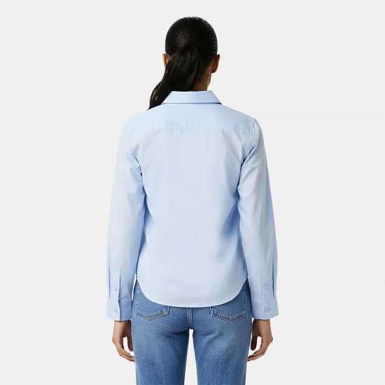 Jack Wills Women's Classic Twill Long Sleeve Plain Shirt Брунера Синьо Jack Wills Women's Classic Twill Long Sleeve Plain Shirt Брунера Синьо