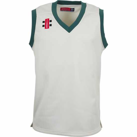 Gray Nicolls Unisex Kids' Cricket Jumper Кремаво/Зелено 