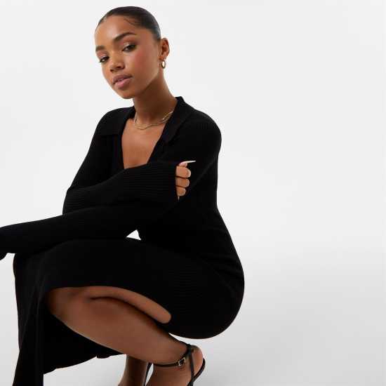 Дамски пуловери и жилетки Средна Рокля Jack Wills Polo Midi Dress Черно Средна Рокля Jack Wills Polo Midi Dress Черно Дамски пуловери и жилетки