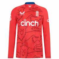 Мъжка Риза Дълъг Ръкав England Cricket T20 Long Sleeve Shirt Mens  Крикет