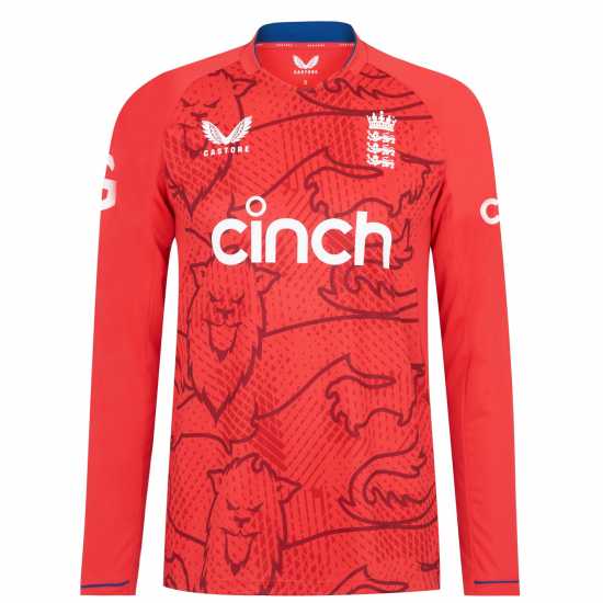 Мъжка Риза Дълъг Ръкав England Cricket T20 Long Sleeve Shirt Mens  - Крикет