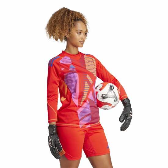 Adidas 24 Pro Long Sleeve Goalkeeper Shirt Womens Червено Футболни отбори и стоки