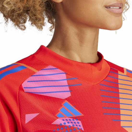 Adidas 24 Pro Long Sleeve Goalkeeper Shirt Womens Червено Футболни отбори и стоки