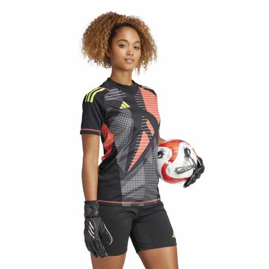 Футболни отбори и стоки Adidas T24 P Gk Jsy W T-Shirt Womens Черно Adidas T24 P Gk Jsy W T-Shirt Womens Черно Футболни отбори и стоки