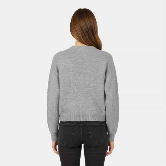 Блуза С Обло Деколте Jack Wills Men's Initial Long Sleeve Oversized Fit Crew Neck Jumper Сив марл 