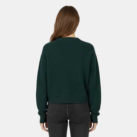 Блуза С Обло Деколте Jack Wills Men's Initial Long Sleeve Oversized Fit Crew Neck Jumper Тъмна смърч 