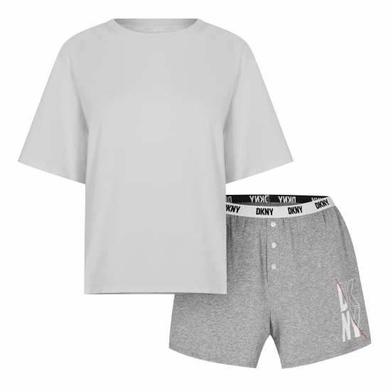 Dkny Short Sleeve Top And Boxer Set  Дамски пижами