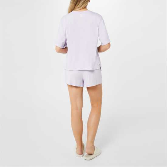 Dkny Short Sleeve Top And Boxer Set Orchid Дамски пижами