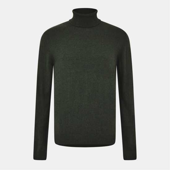 Jack And Jones Knit Roll Nk  Sn99 Зелено Комбу Мъжки пуловери и жилетки