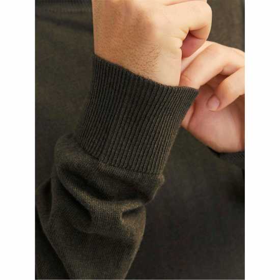 Блуза С Висок Врат Knitted Roll Neck Jumper Olive Night 