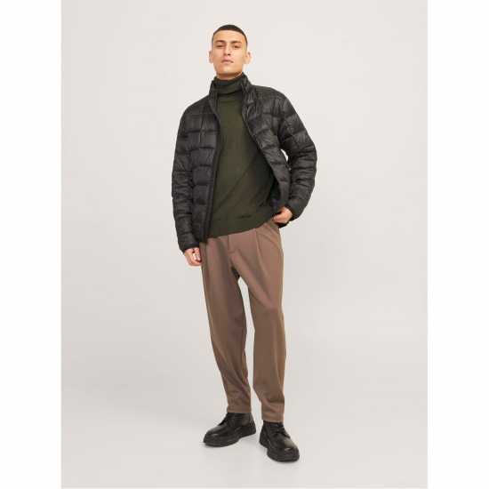 Блуза С Висок Врат Knitted Roll Neck Jumper Olive Night 
