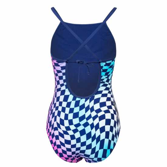 Slazenger Thinstrap Swimsuit Womens Blue/Purple Дамски бански