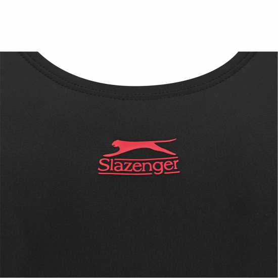 Slazenger Splice Racerback Swimsuit Womens Black/Orange Дамски бански