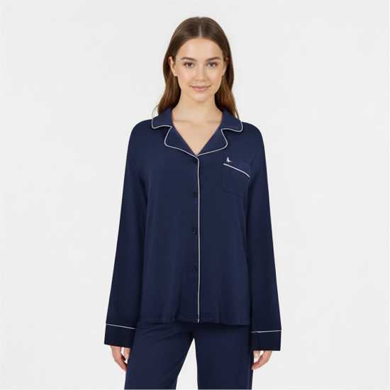 Jack Wills Women's Jw Modal Long Sleeve Pyjama Set Морска синьо 